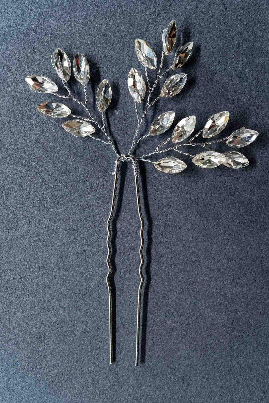 Olive Hair Pin hairpin rhinestones Silver pin